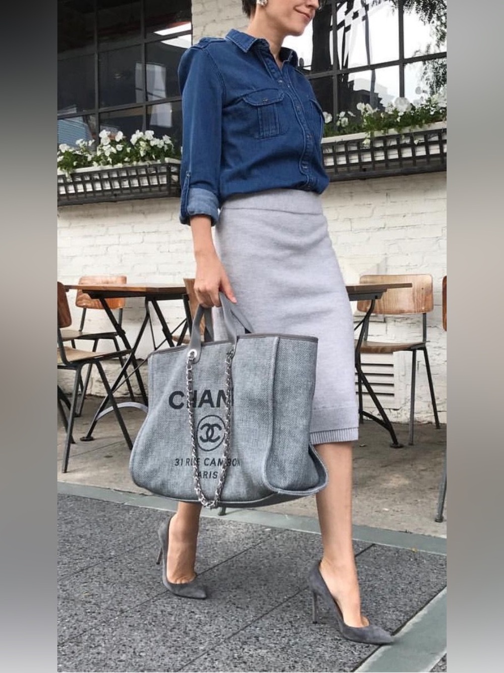 Novelty Tote Bag Canvas dark Gray Large / GWP